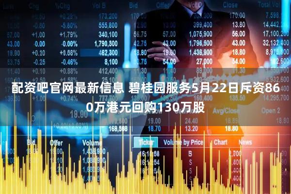 配资吧官网最新信息 碧桂园服务5月22日斥资860万港元回购130万股